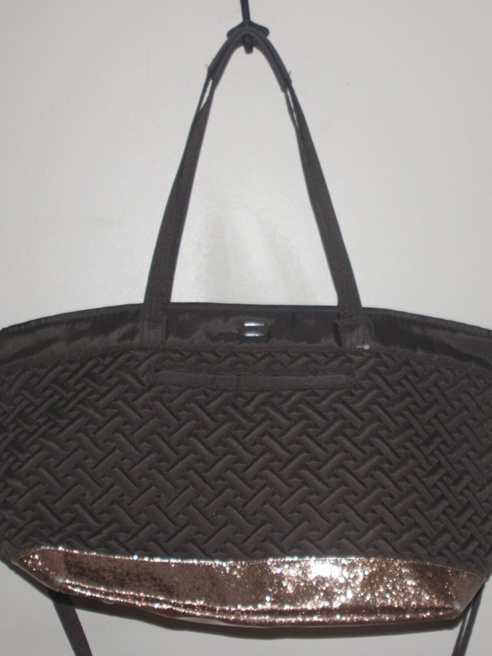 16a  gc LADIES LUG AVION TOTE - BROWN - GOLD